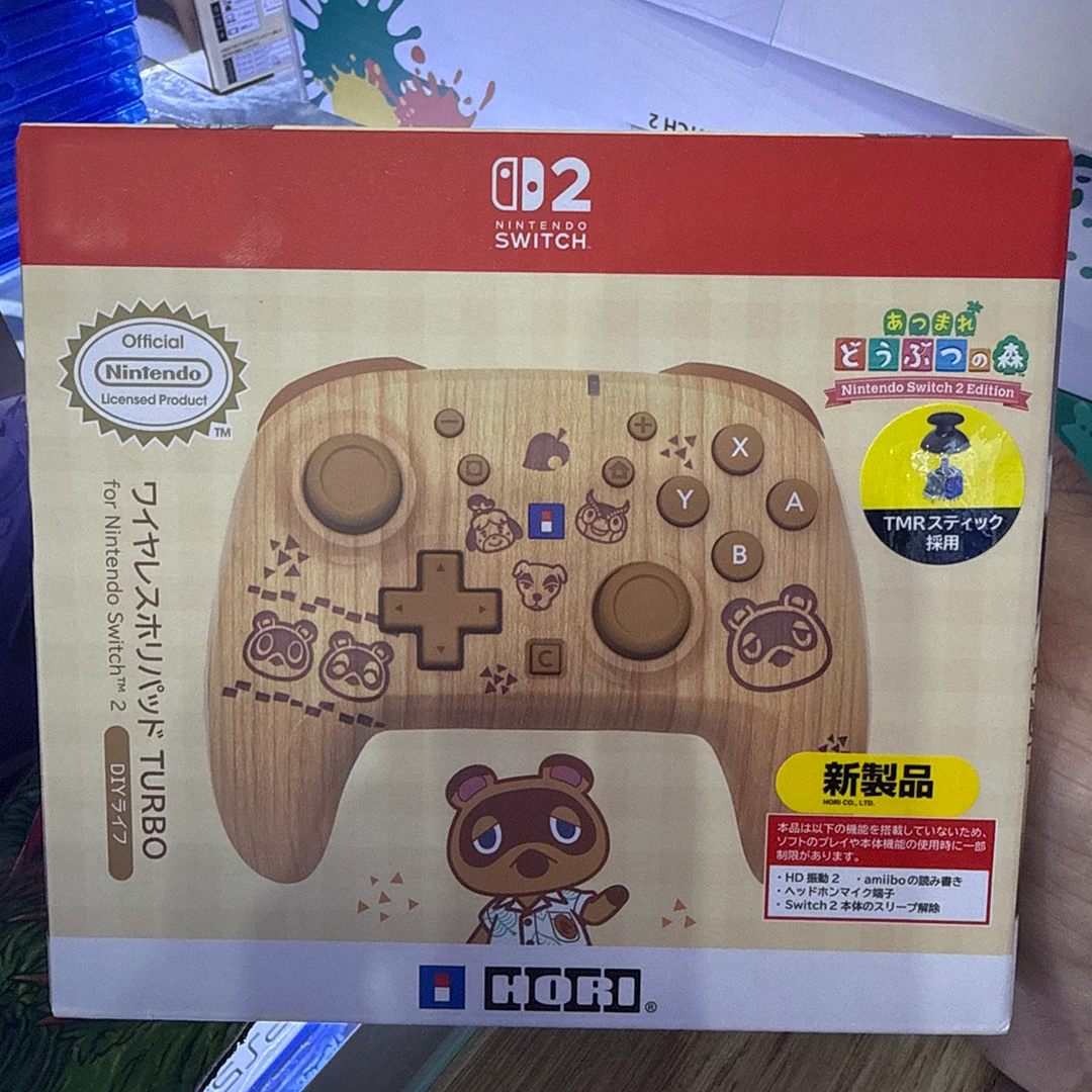 Animal Crossing: New Horizons Wireless Horipad TURBO for Nintendo Switch 2 (Wood Brown) 2